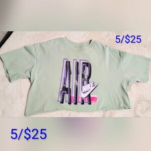 5 /$25 Nike Air Crop Top - Mint and Purple